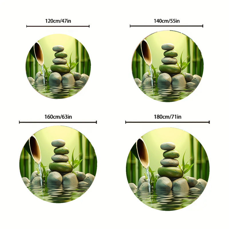 พรมกลมลายไม้ไผ่เซน พร้อมลวดลาย - Spa Wellness Yoga บทวิจารณ์และราคา