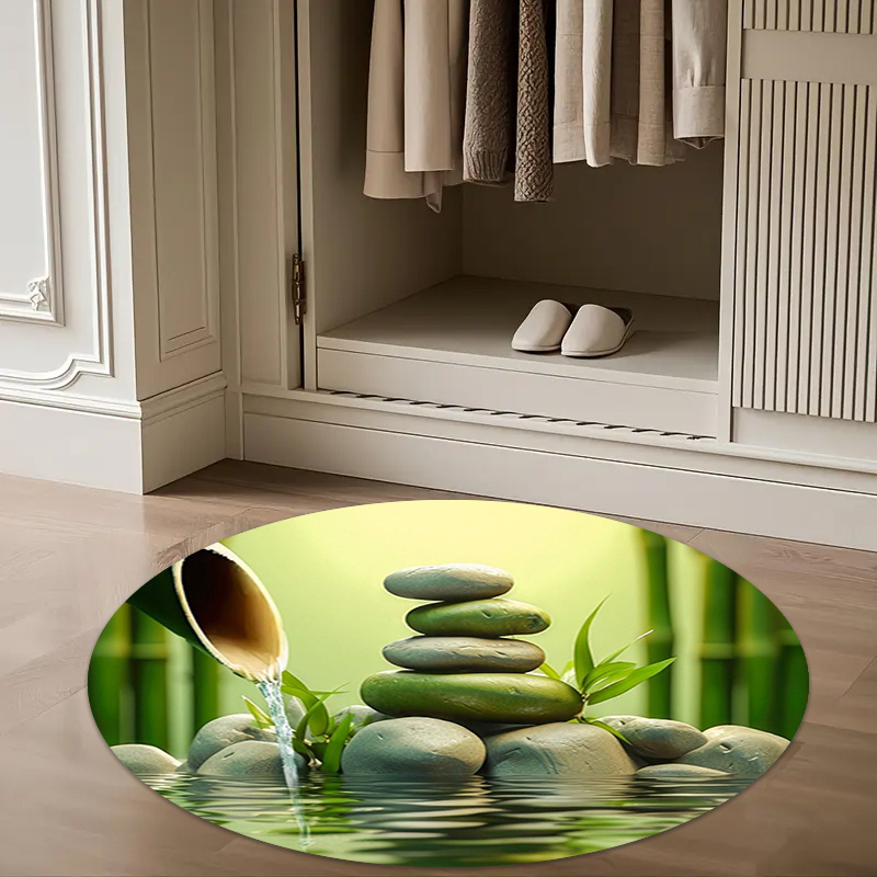 พรมกลมลายไม้ไผ่เซน พร้อมลวดลาย - Spa Wellness Yoga บทวิจารณ์และราคา
