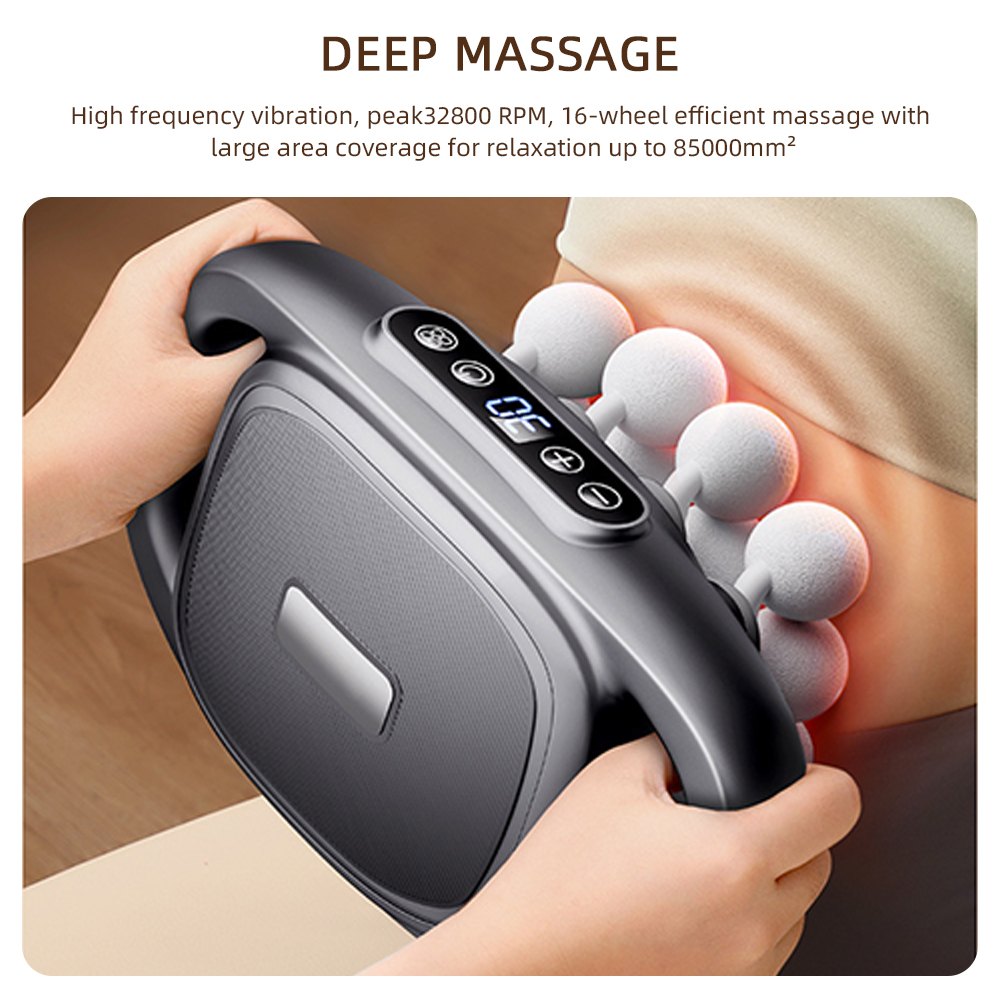 16 หัว Fascia ปืนการสั่นสะเทือ - Spa And Wellness บทวิจารณ์และราคา