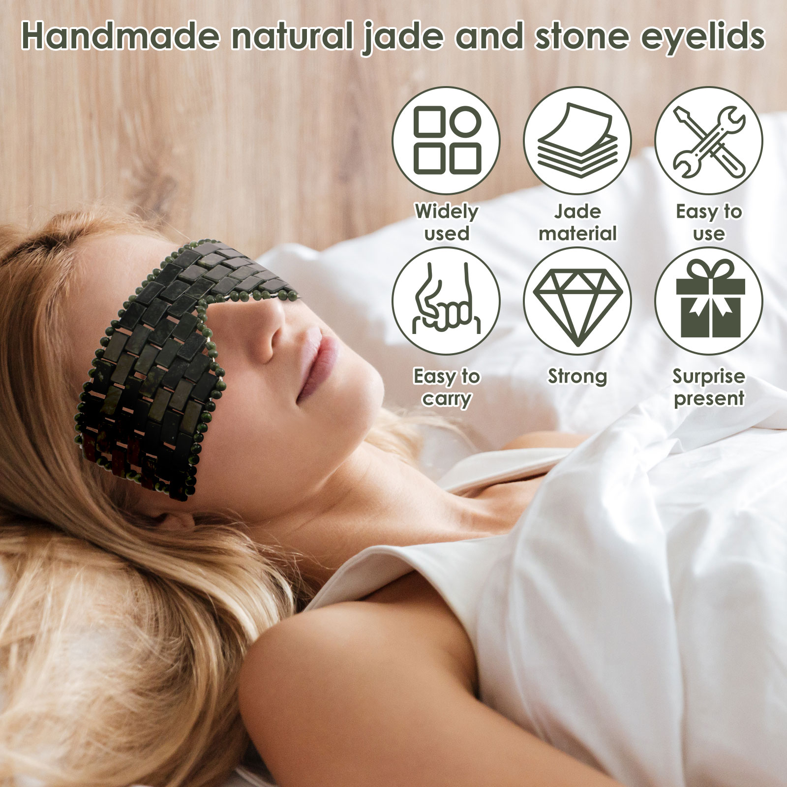 Jade Eye Mask แบบพกพาหยกหิน Fa - Spa And Wellness บทวิจารณ์และราคา